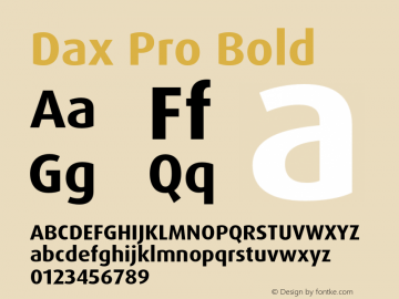 Dax Pro Bold Version 7.504; 2005; Build 1025图片样张