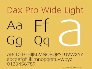 Dax Pro Wide Light Version 7.504; 2017; Build 1023图片样张
