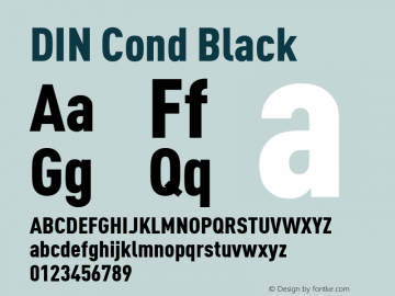 DIN Cond Black Version 8.00图片样张