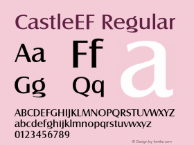 CastleEF Regular 001.000 Font Sample