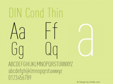 DIN Cond Thin Version 8.00图片样张