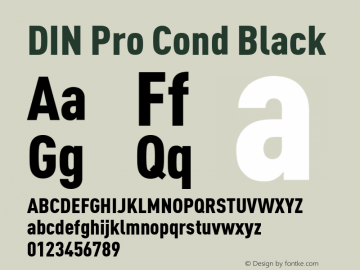 DIN Pro Cond Black Version 7.601, build 1030, FoPs, FL 5.04图片样张