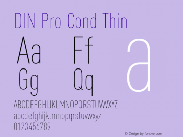 DIN Pro Cond Thin Version 7.601, build 1030, FoPs, FL 5.04图片样张