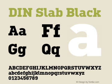 DIN Slab Black Version 1.00图片样张