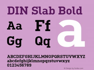 DIN Slab Bold Version 1.00图片样张