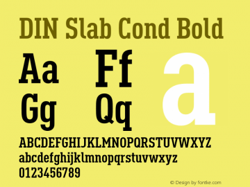 DIN Slab Cond Bold Version 1.00图片样张