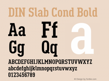 DIN Slab Cond Bold Version 1.00图片样张