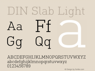 DIN Slab Light Version 1.00图片样张