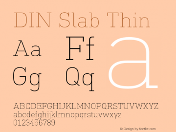 DIN Slab Thin Version 1.00图片样张