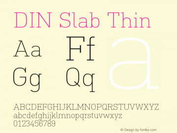 DIN Slab Thin Version 1.00图片样张