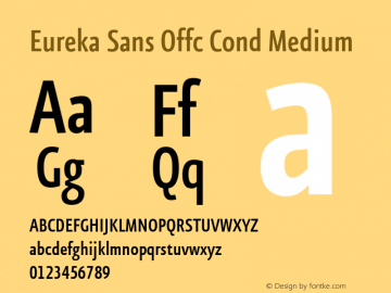 Eureka Sans Offc Cond Medium Version 7.504; 2011; Build 1020图片样张