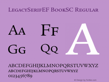 LegacySerifEF BookSC Regular 001.000 Font Sample