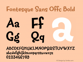 Fontesque Sans Offc Bold Version 7.504; 2010; Build 1002图片样张