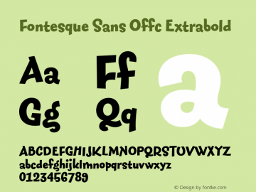 Fontesque Sans Offc Extrabold Version 7.504; 2010; Build 1002图片样张