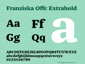 Franziska Offc Extrabold Version 7.504; 2014; Build 1022图片样张