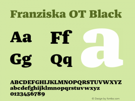FranziskaOT-Black Version 7.504; 2014; Build 1021图片样张