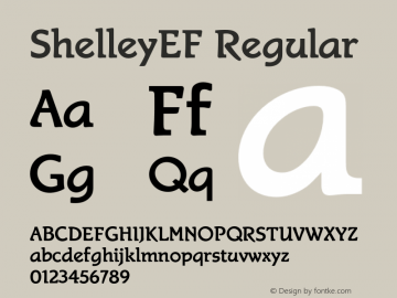 ShelleyEF Regular 001.001 Font Sample