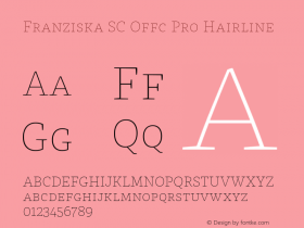 Franziska SC Offc Pro Hairline Version 7.504; 2014; Build 1022图片样张