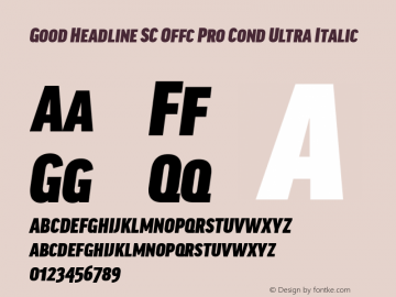 Good Head SC Offc Pro Cond Ultra Italic Version 7.504; 2014; Build 1020图片样张