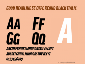 Good Head SC Offc XCond Black Italic Version 7.504; 2014; Build 1020图片样张