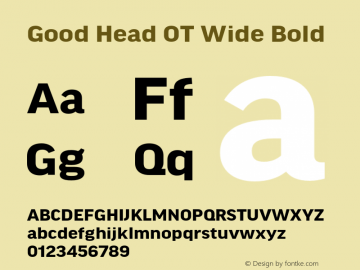 Good Head OT Wide Bold Version 7.60图片样张