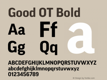 Good OT Bold Version 7.60图片样张