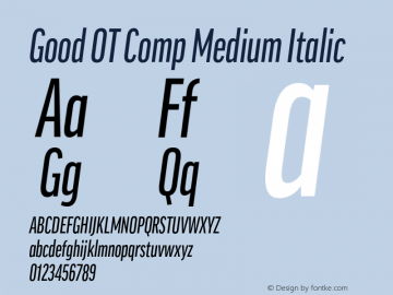 Good OT Comp Medium Italic Version 7.60图片样张