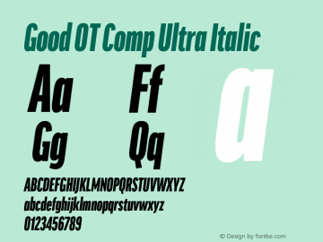 Good OT Comp Ultra Italic Version 7.60图片样张