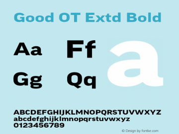 Good OT Extd Bold Version 7.60图片样张