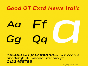 Good OT Extd News Italic Version 7.60图片样张