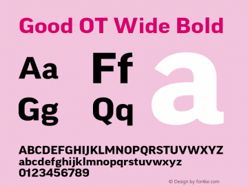 Good OT Wide Bold Version 7.60图片样张