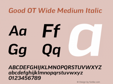 Good OT Wide Medium Italic Version 7.60图片样张