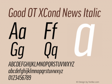 Good OT XCond News Italic Version 7.60图片样张