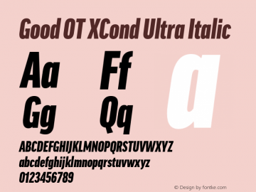 Good OT XCond Ultra Italic Version 7.60图片样张