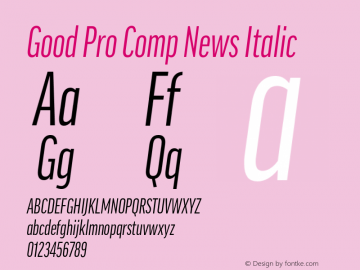 Good Pro Comp News Italic Version 7.60图片样张