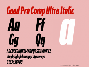Good Pro Comp Ultra Italic Version 7.60图片样张