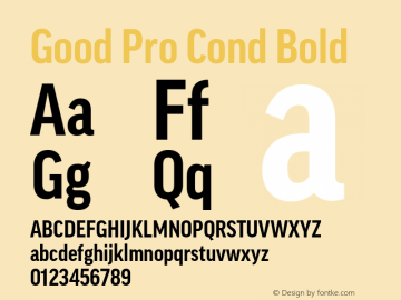 Good Pro Cond Bold Version 7.60图片样张