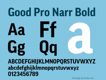 Good Pro Narr Bold Version 7.60图片样张