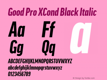 Good Pro XCond Black Italic Version 7.60图片样张