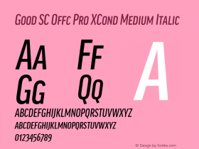 Good SC Offc Pro XCond Medium Italic Version 7.504; 2014; Build 1020图片样张