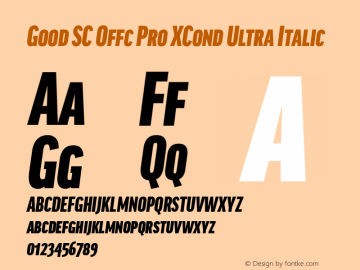 Good SC Offc Pro XCond Ultra Italic Version 7.504; 2014; Build 1020图片样张