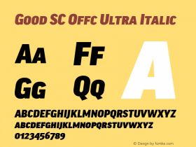 Good SC Offc Ultra Italic Version 7.504; 2014; Build 1020图片样张