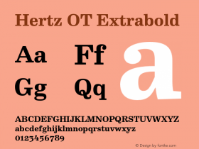 Hertz OT Extrabold Version 7.504; 2015; Build 1030图片样张