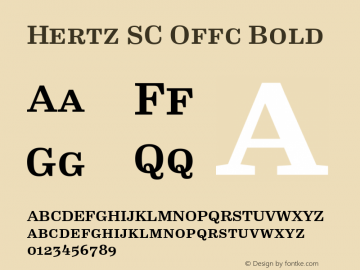 Hertz SC Offc Bold Version 7.504; 2015; Build 1020图片样张
