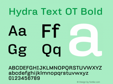 HydraTextOT-Bold Version 7.504; 2010; Build 1021图片样张