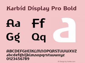 Karbid Display Pro Bold Version 7.60图片样张