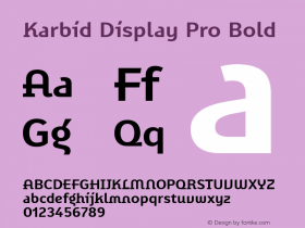 Karbid Display Pro Bold Version 7.60图片样张