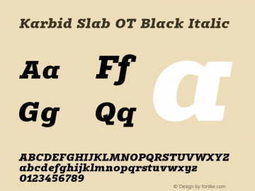 Karbid Slab OT Black Italic Version 7.60图片样张