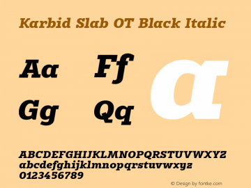 Karbid Slab OT Black Italic Version 7.60图片样张