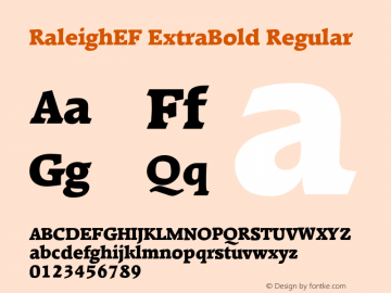 RaleighEF ExtraBold Regular 001.000图片样张